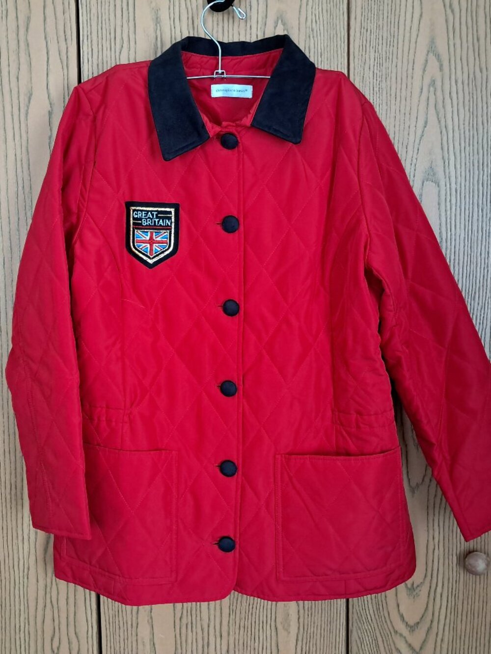 GREAT BRITAIN Christopher & Banks RED Quilted/lined Utility Jacket Size L